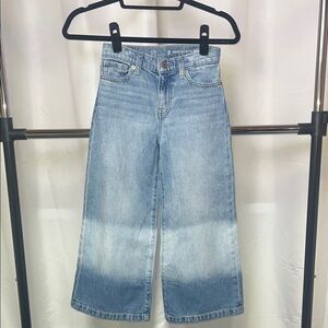 GAP Kids high stride ankle indigo dip dye Denim Blue Jeans size 8